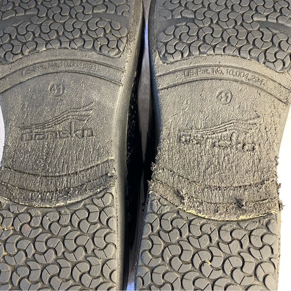 Dansko XP 2.0 Black Splatter Patent Leather Size 41 Women’s Clog Work Shoe - Picture 14 of 16